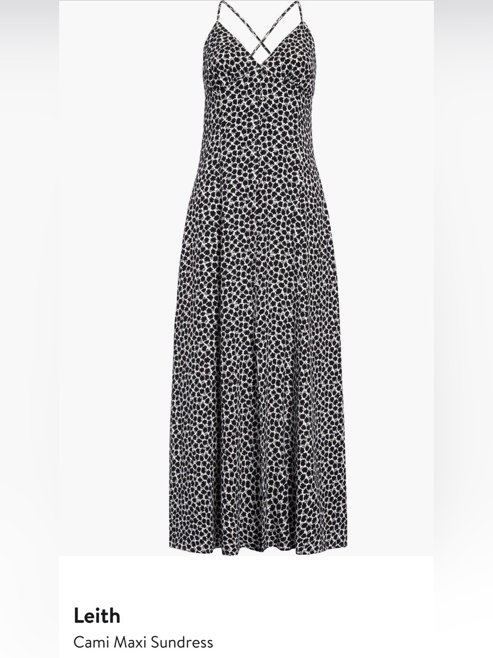 Leith Cami Maxi Sundress in “White Cloud Floral”